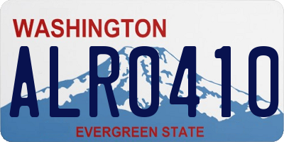 WA license plate ALR0410