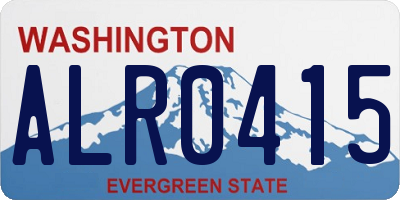 WA license plate ALR0415