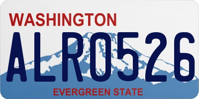 WA license plate ALR0526