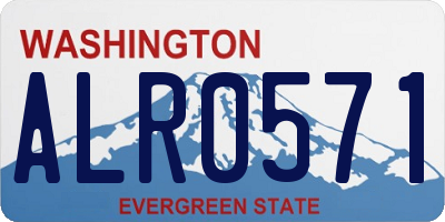 WA license plate ALR0571