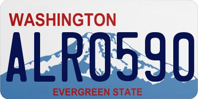 WA license plate ALR0590
