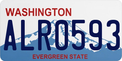 WA license plate ALR0593