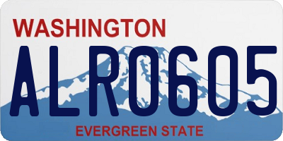 WA license plate ALR0605