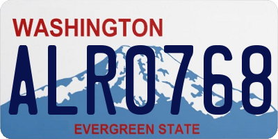 WA license plate ALR0768
