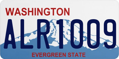 WA license plate ALR1009