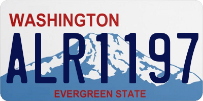 WA license plate ALR1197