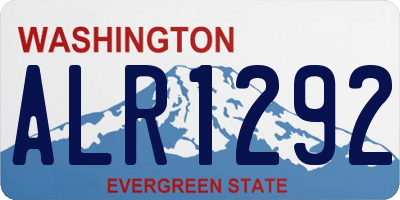 WA license plate ALR1292