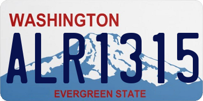 WA license plate ALR1315