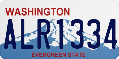 WA license plate ALR1334