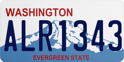 WA license plate ALR1343