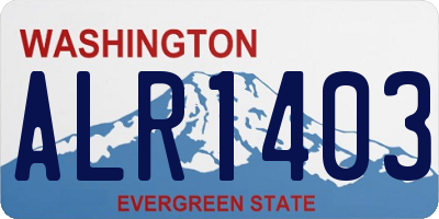 WA license plate ALR1403