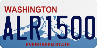 WA license plate ALR1500