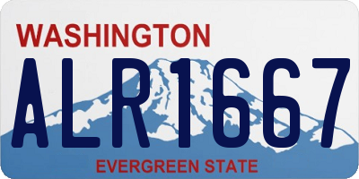 WA license plate ALR1667
