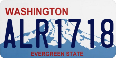 WA license plate ALR1718