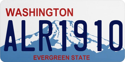 WA license plate ALR1910