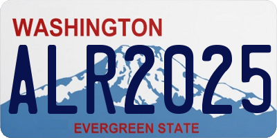 WA license plate ALR2025