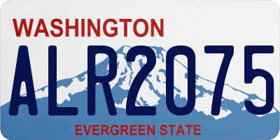 WA license plate ALR2075