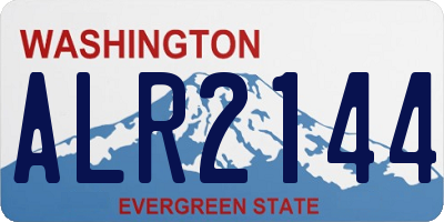WA license plate ALR2144