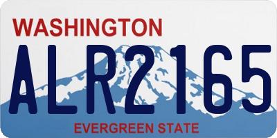 WA license plate ALR2165