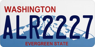 WA license plate ALR2227