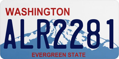 WA license plate ALR2281