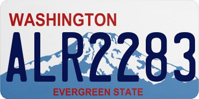 WA license plate ALR2283