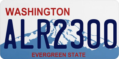 WA license plate ALR2300