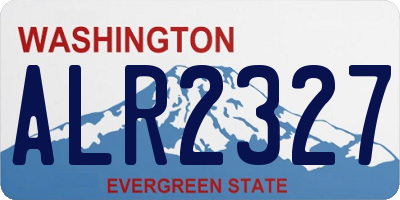 WA license plate ALR2327