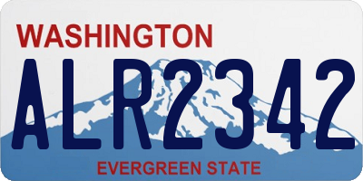 WA license plate ALR2342