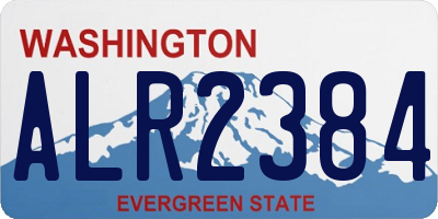 WA license plate ALR2384