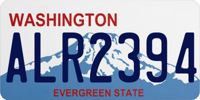 WA license plate ALR2394