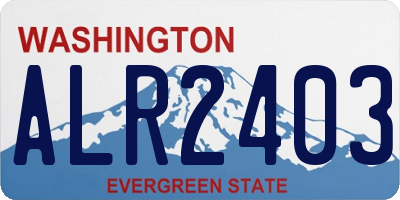 WA license plate ALR2403