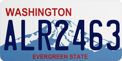 WA license plate ALR2463