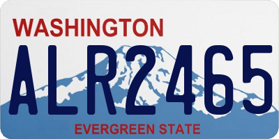 WA license plate ALR2465