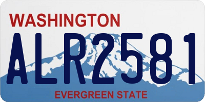 WA license plate ALR2581