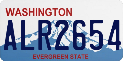 WA license plate ALR2654