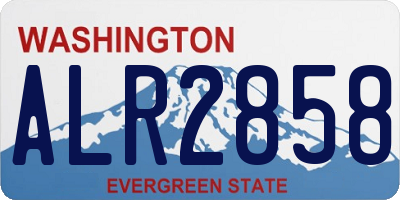 WA license plate ALR2858
