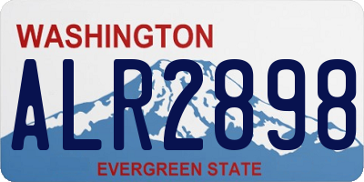 WA license plate ALR2898