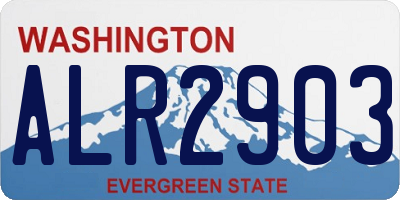 WA license plate ALR2903
