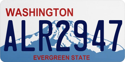 WA license plate ALR2947