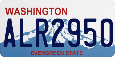 WA license plate ALR2950