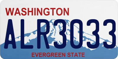 WA license plate ALR3033