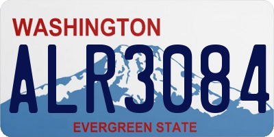 WA license plate ALR3084