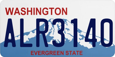 WA license plate ALR3140