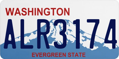 WA license plate ALR3174