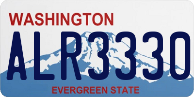 WA license plate ALR3330