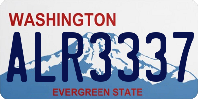 WA license plate ALR3337