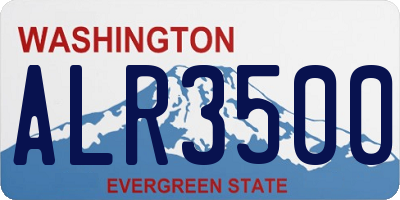 WA license plate ALR3500