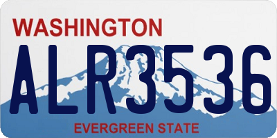 WA license plate ALR3536