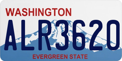 WA license plate ALR3620